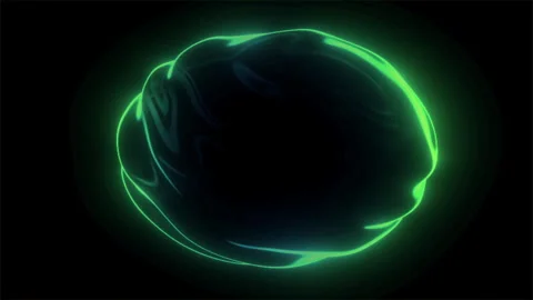 Shiny purple sphere with reflections on a black background Stock Footage 296862566
