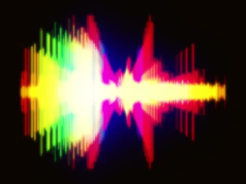 Shiny Rays of Light Spectrum Equalizer Audio Background Stock Footage 69400550
