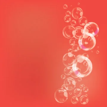 Shiny red bubble Stock Illustration