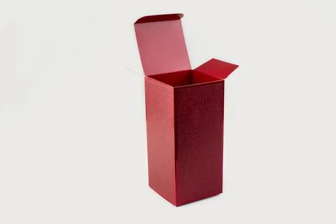 Shiny red decoration box with a rusty surface Stock Photos