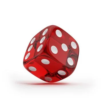 Shiny red dice 库存插图
