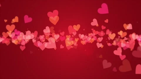 Shiny red heart romantic background loop animation Stock Footage 314206021