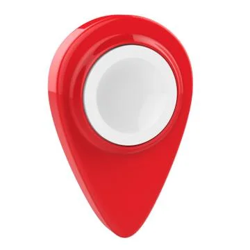 Shiny Red Location Pointer Stock Illustration