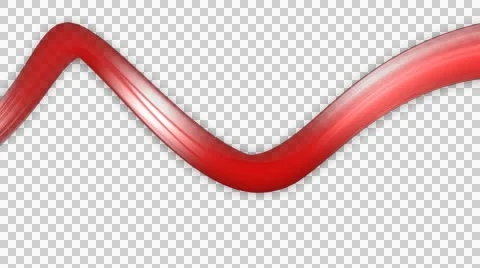 Shiny red ribbon with alpha Stock Footage 53102461
