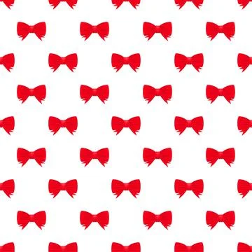 Shiny red satin ribbon pattern on white background. Vector stock illustration Illustrazione stock