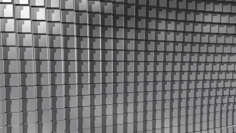Shiny reflective metal cube animated looping background Stock Footage 77400056