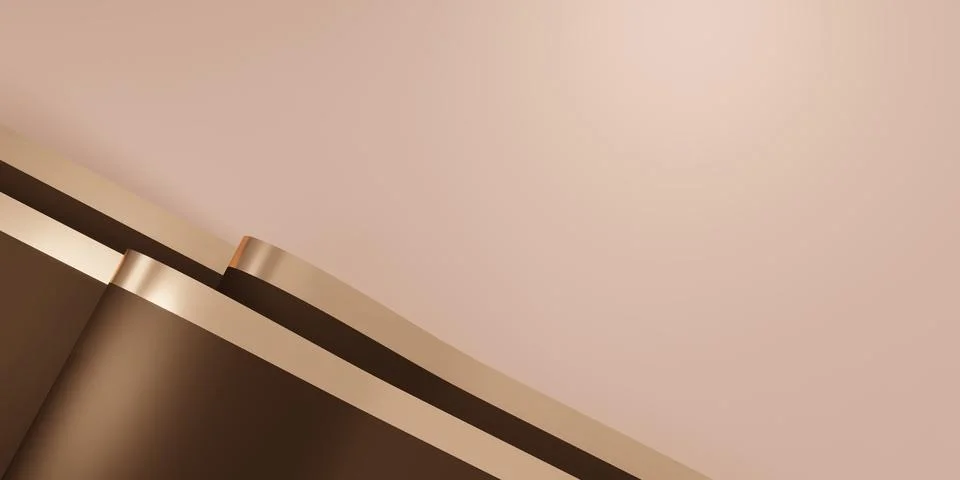 Shiny ribbon background Flutter for decoration 3D illustration Stock Illustration