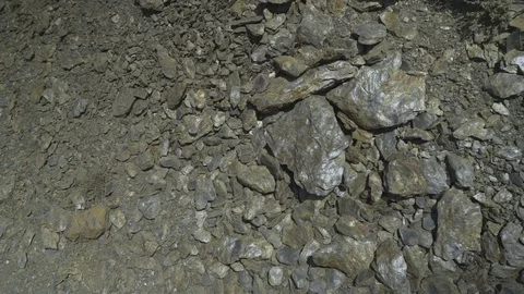 Shiny Rocks on the Ground Video stock 97123817