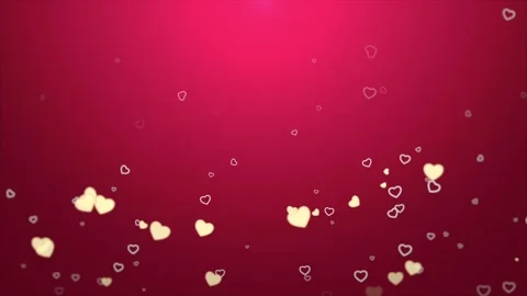 Shiny romantic hearts flying animation on Valentine's day background Stock Footage 314161806