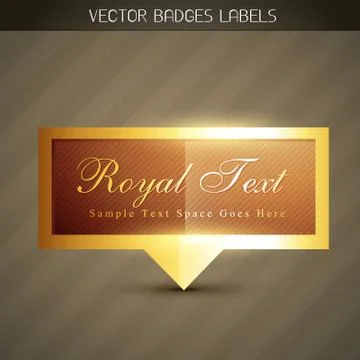 Shiny royal label Stock Illustration