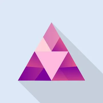 Shiny ruby icon, flat style Illustrazione stock