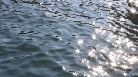 Shiny sea surface , sun reflections Stock Footage 134896413