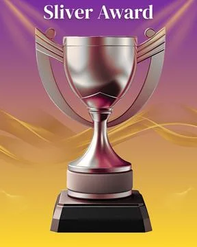Shiny silver award trophy Stock Illustration