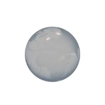 Shiny Silver Earth Globe Stock Illustration