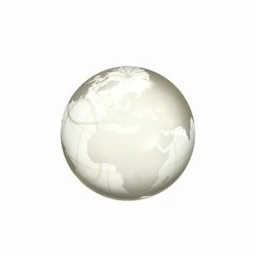 Shiny Silver Earth Globe Stock Photos