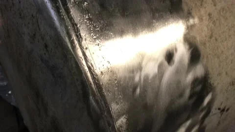 Shiny Silver Metal Close Up Pan Video stock 99110285