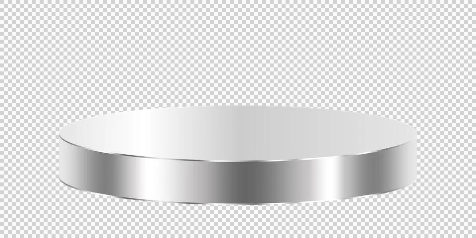 Shiny Silver Podium Stock Illustration