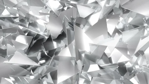 Shiny Silver Triangles 動画素材 102396478