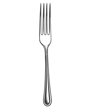 Shiny silverware on white Stock Illustration