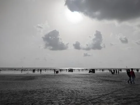 Shiny sky at a beach Photos