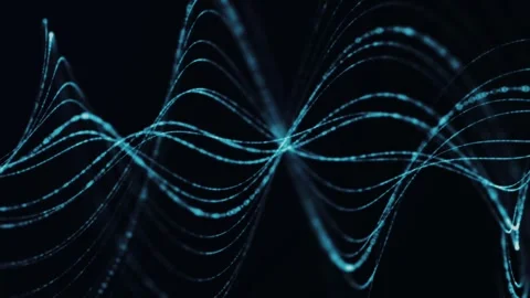 Shiny sky particles strings rolling motion Stock Footage 258817186