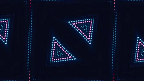Shiny sky pink lights blinking in triangles Stock Footage 260818686