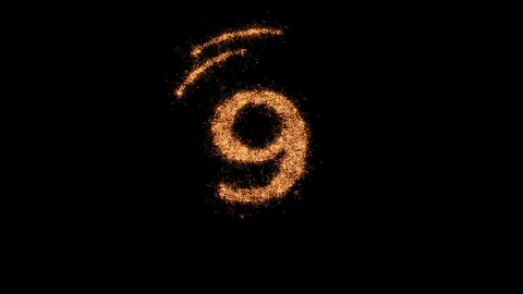 Shiny sparklers holidays countdown numbers and circular progress indicators Video stock 120906583