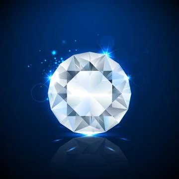 Shiny sparkling Diamond Stock Illustration