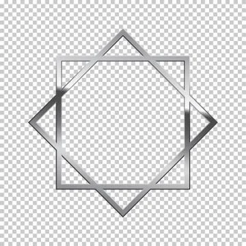 Shiny sparkling silver overlapping squares vector illustration. 스톡 일러스트