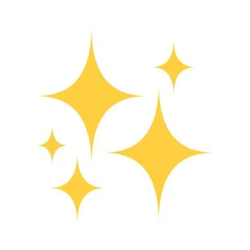 A shiny, sparkly icon. A simple vector that can be used for decoration. Stock Illustration