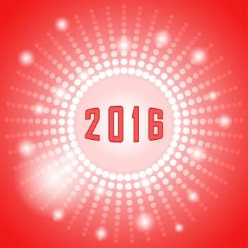 Shiny sphere with 2016 year Stock Illustration