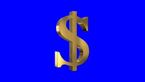 Shiny Spinning Dollar Sign Screen Stock Footage 87449645