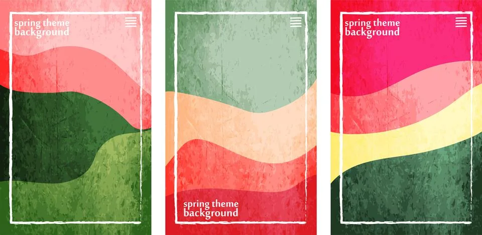 Shiny spring theme concrete-like rough textured background template Illustrazione stock