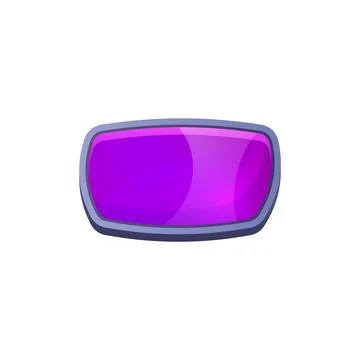 Shiny square button game user interface element. Stock Illustration