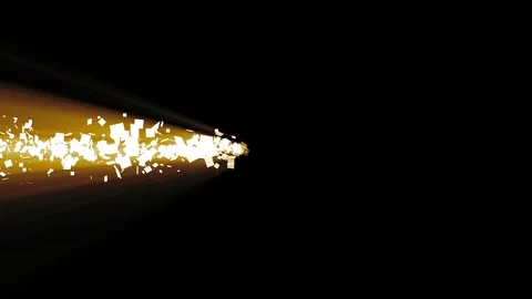 Shiny square polygons particle colored magic horisontal lights ray tear motion Stock Footage 112861071