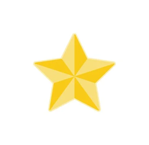 Shiny star 3d flat vector icon illustration Stock Illustration