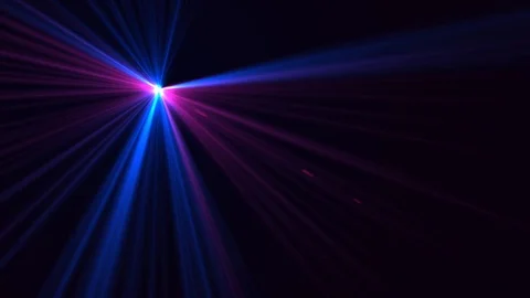 Shiny star rotating animation with blue and pink light rays on dark background. Stock Footage 116810237