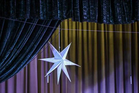 A shiny star on the stage Stock Photos