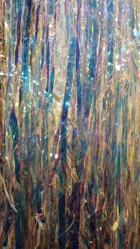Shiny strips of tinsel 스톡 동영상 296646938