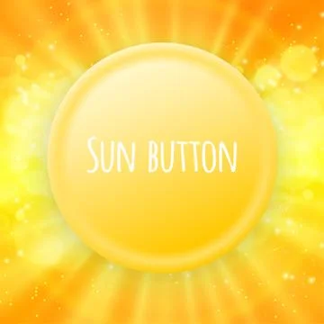 Shiny sun button vector for your text Stock Illustration
