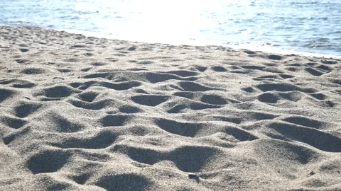 Shiny sun reflections in water. close up ocean with glittering small waves. Stock Footage 155279565