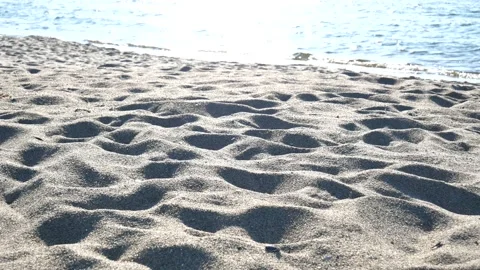 Shiny sun reflections in water. close up ocean with glittering small waves. Stock Footage 155279573