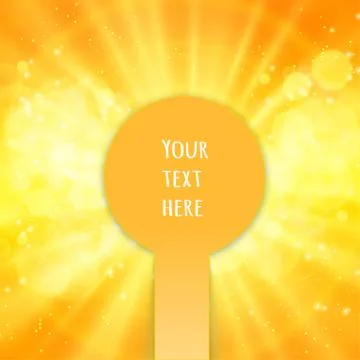 Shiny sun vector and space for your text Illustrazione stock