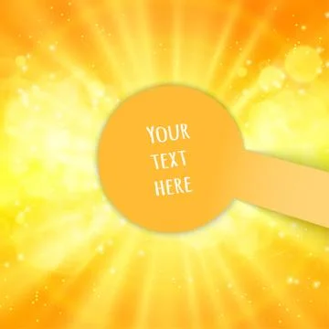 Shiny sun vector and space for your text Stock Illustration