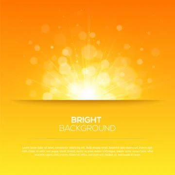 Shiny sun vector, sunbeams, sunrays, bokeh Stock Illustration