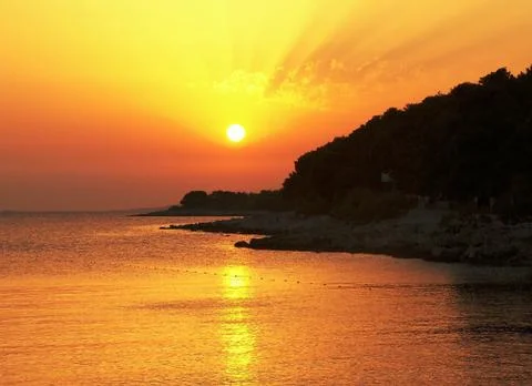 Shiny sunset Stock Photos