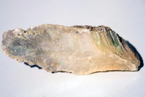 A shiny translucent flat piece of mica Stock Photos