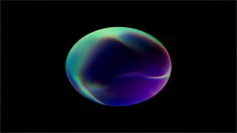 Shiny transparent blue sphere with a glowing neon light bulb reflection Vídeo Stock 296863827
