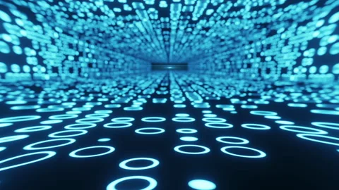 A shiny tunnel with reflective circles Stock Footage 247642831