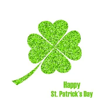 Shiny Twinkle Clover for St. Patricks Day Stock Illustration